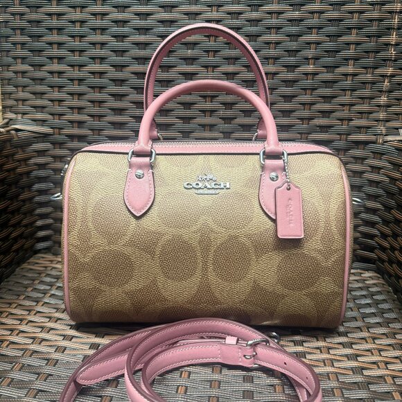 coach Rowan Satchel Bag In Maxi Signature Canvas ccd76 - Picture 1 of 7